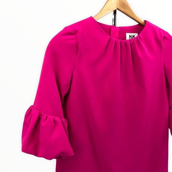 Milly Minis Fuchsia Fernanda Ruffle Sleeve Dress - Picture 2 of 11